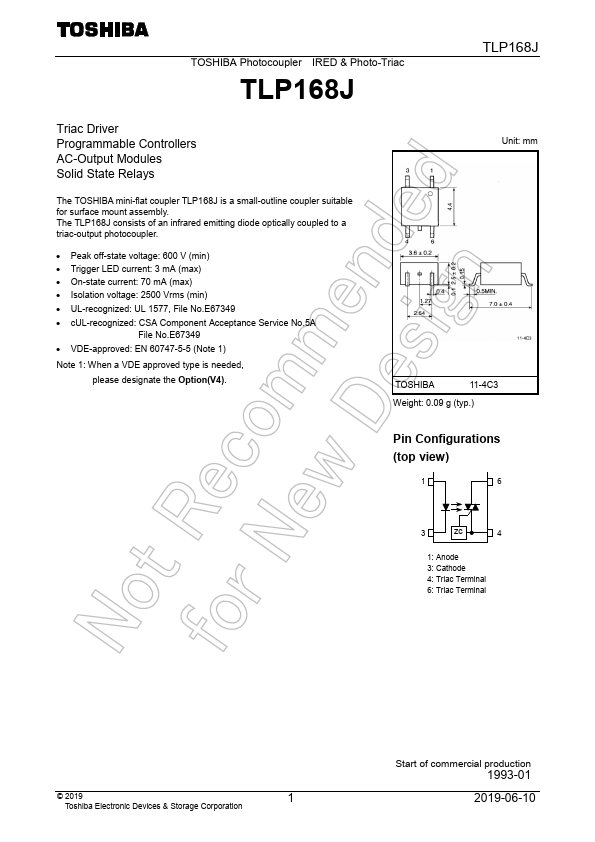 TLP168J Toshiba Semiconductor