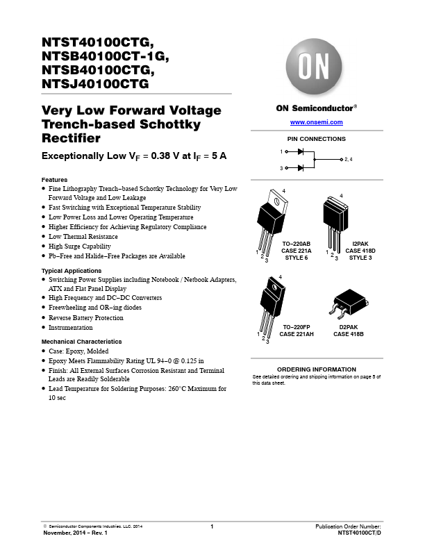 <?=NTST40100CTG?> डेटा पत्रक पीडीएफ