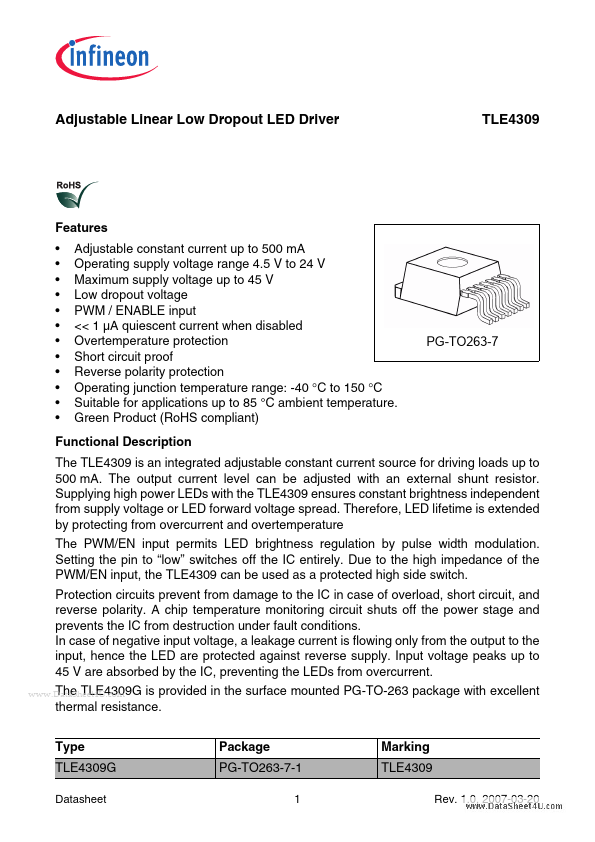 TLE4309 Infineon Technologies