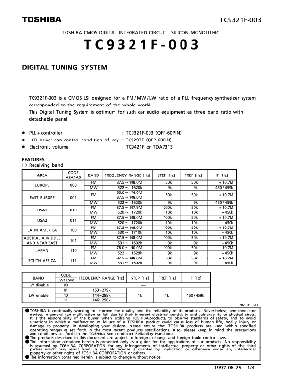 <?=TC9321F-003?> डेटा पत्रक पीडीएफ