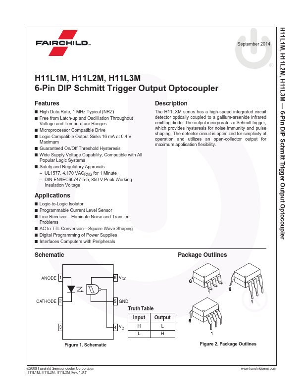 H11L1M Fairchild Semiconductor