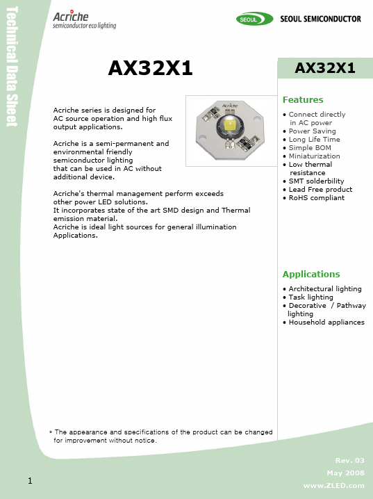 AX3201 Seoul Semiconductor
