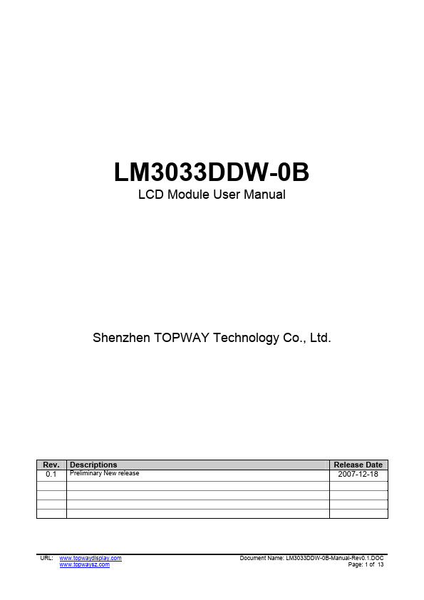 LM3033DDW-0B