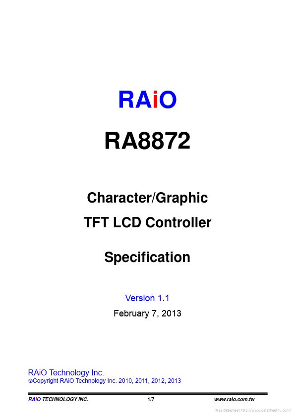 RA8872 RAIO Technology