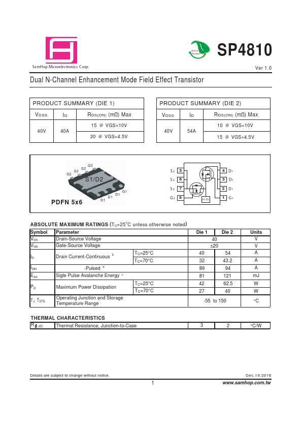 SP4810 SamHop Microelectronics