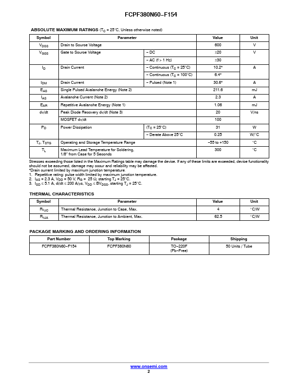 FCPF380N60