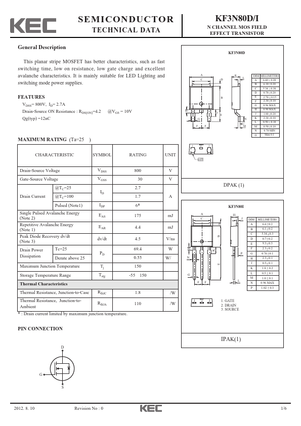 KF3N80D KEC