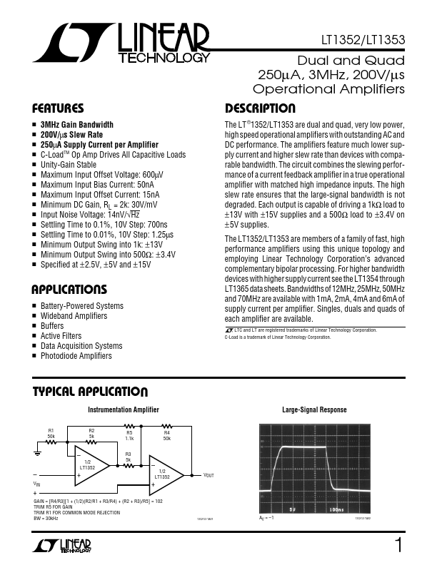 LT1352 Linear Technology