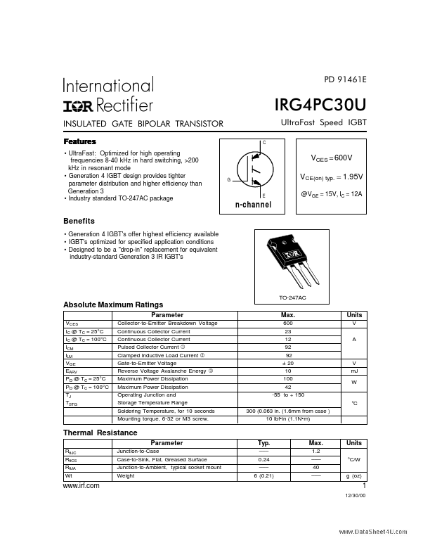 IRG4PC30U International Rectifier