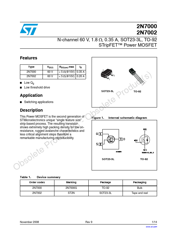 2N7000 ST Microelectronics