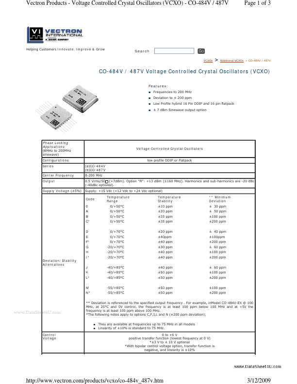 <?=CO-487V?> डेटा पत्रक पीडीएफ