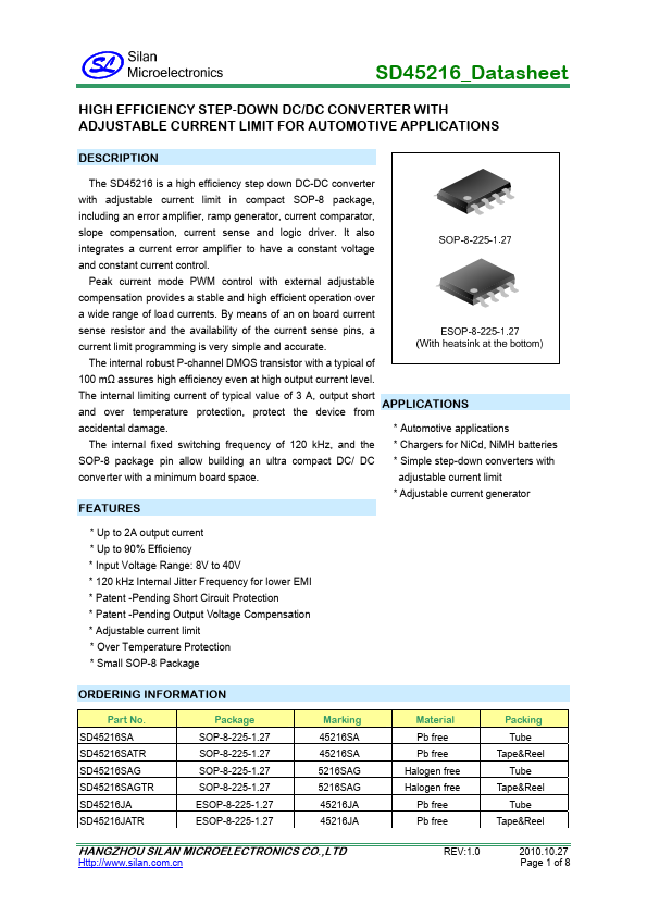 SD45216JATR Silan Microelectronics