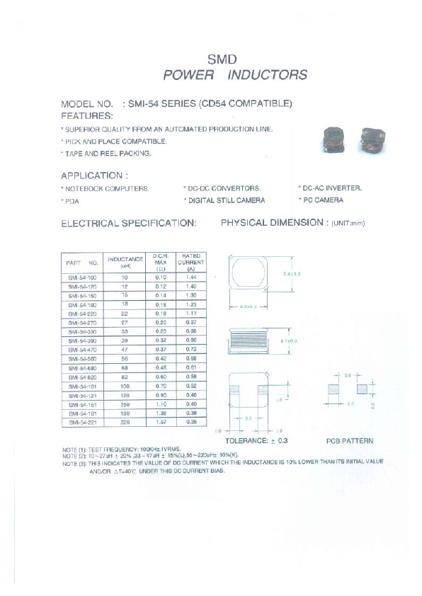 SMI-54-100 Micro Electronics