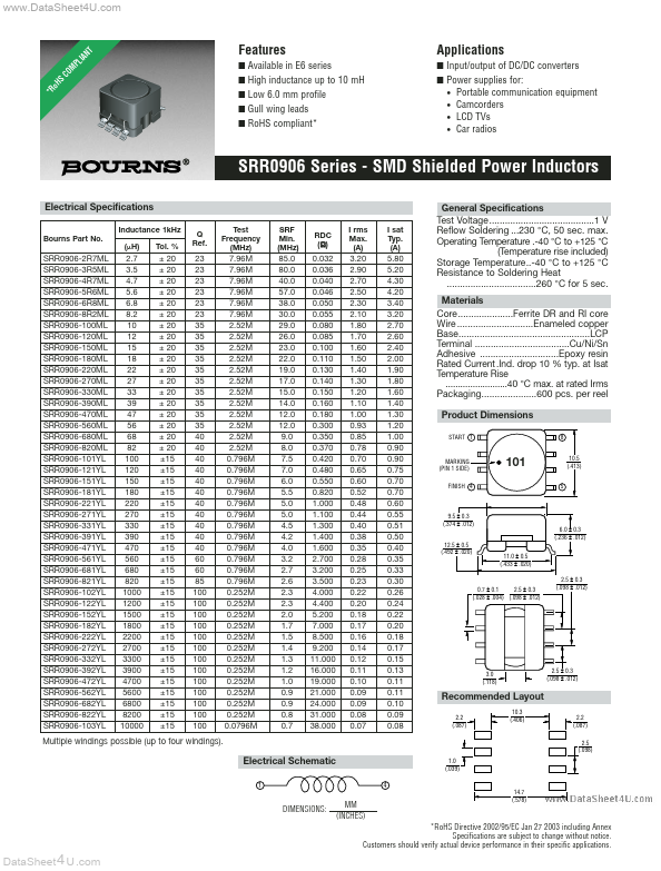 SRR0906 Bourns Electronic Solutions