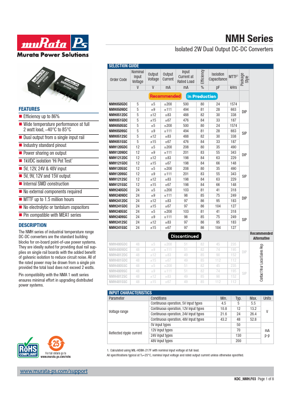 NMH4809DC Murata