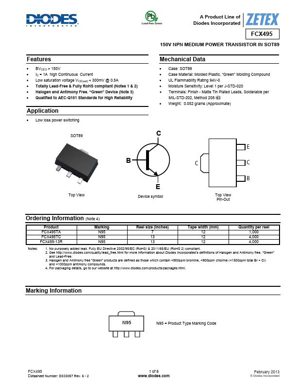 FCX495 Diodes