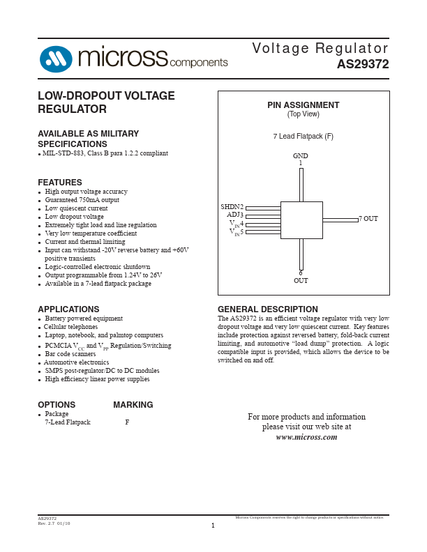 AS29372 Micross Components