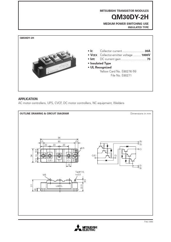 QM30DY-2H Mitsubishi Electric Semiconductor