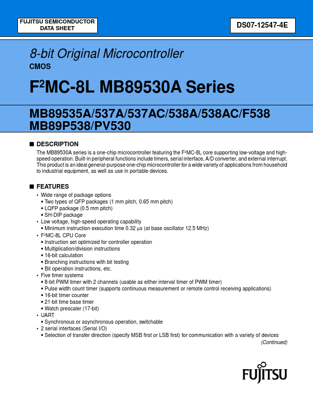 MB89535A Fujitsu Media Devices