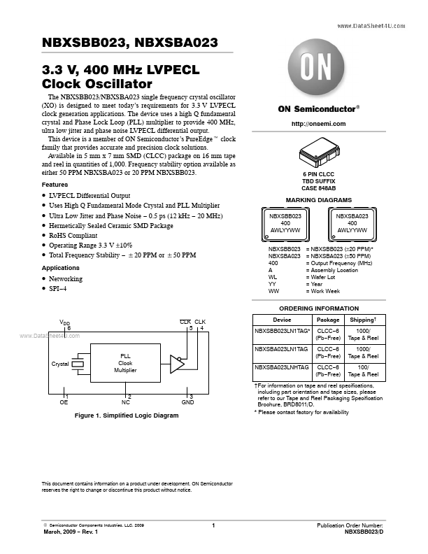 NBXSBA023 ON Semiconductor