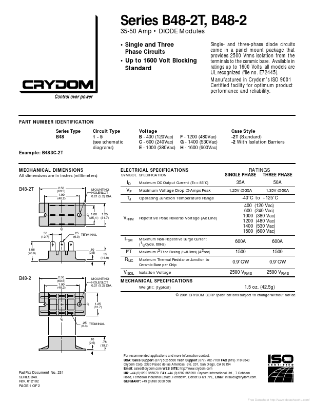 B484G Crydom