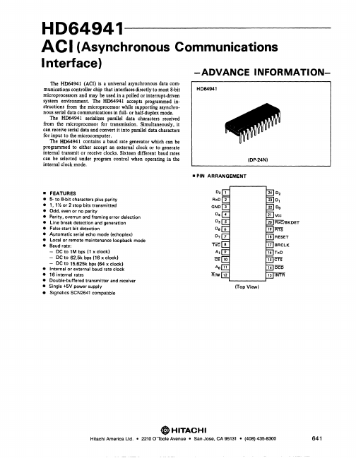 <?=HD64941?> डेटा पत्रक पीडीएफ