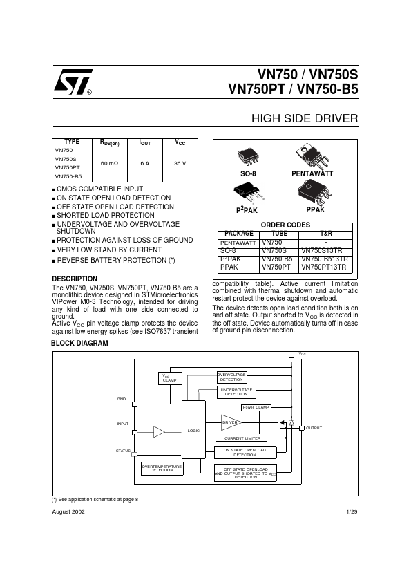 <?=VN750-B5?> डेटा पत्रक पीडीएफ