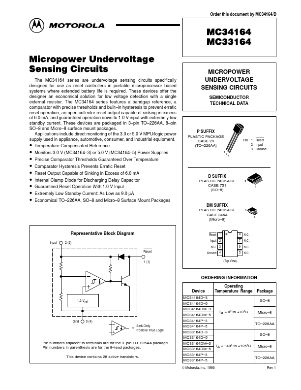 MC34164 Motorola