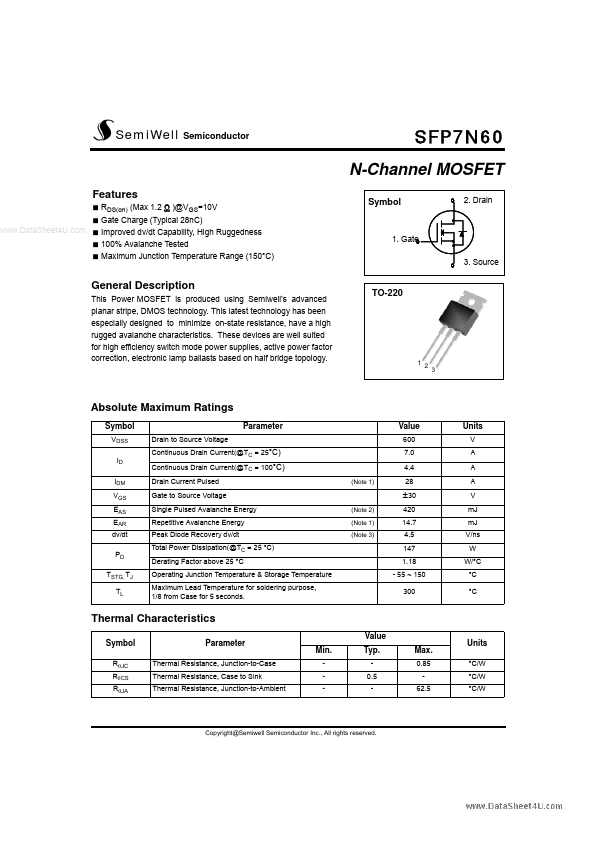 SFP7N60