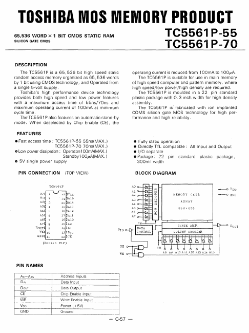 TC5561P-70 Toshiba