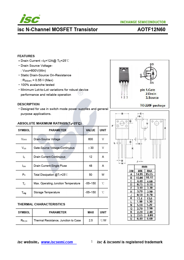 AOTF12N60