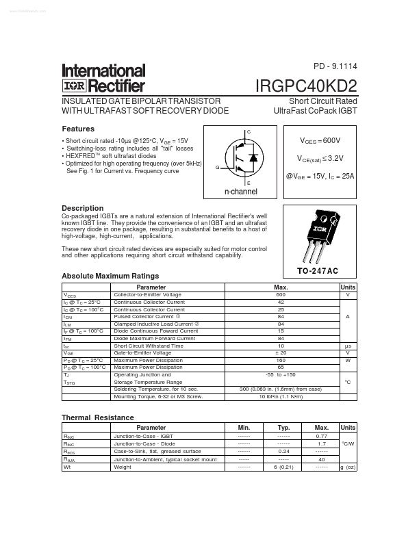 IRGPC40KD2 International Rectifier