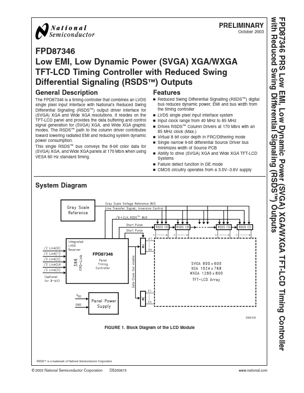 FPD87346 National Semiconductor