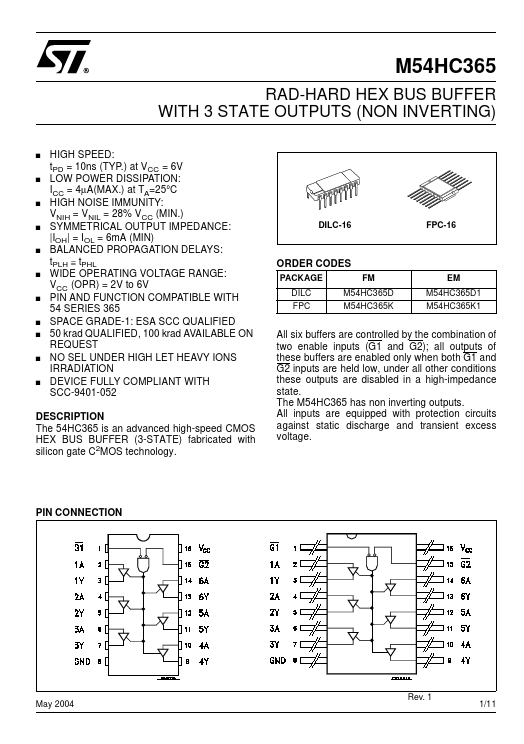 M54HC365 ST Microelectronics