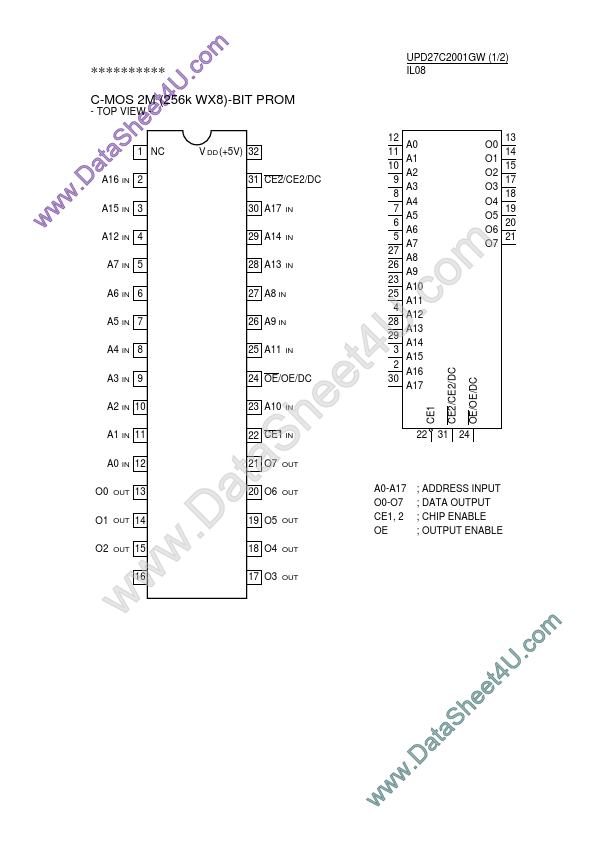 <?=UPD27C200GW?> डेटा पत्रक पीडीएफ