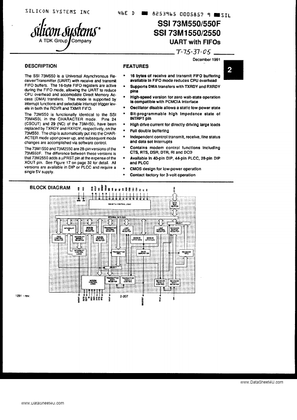 <?=SSI73M550F?> डेटा पत्रक पीडीएफ