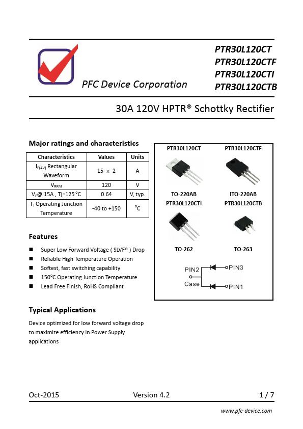PTR30L120CTB PFC Device