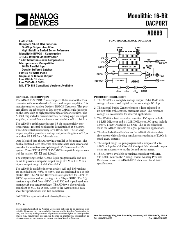 AD669 Analog Devices
