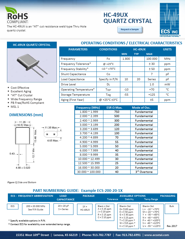 HC-49UX ECS