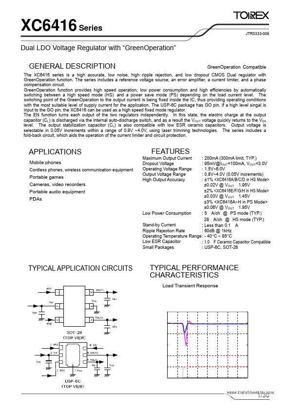 XC6416 Torex Semiconductor