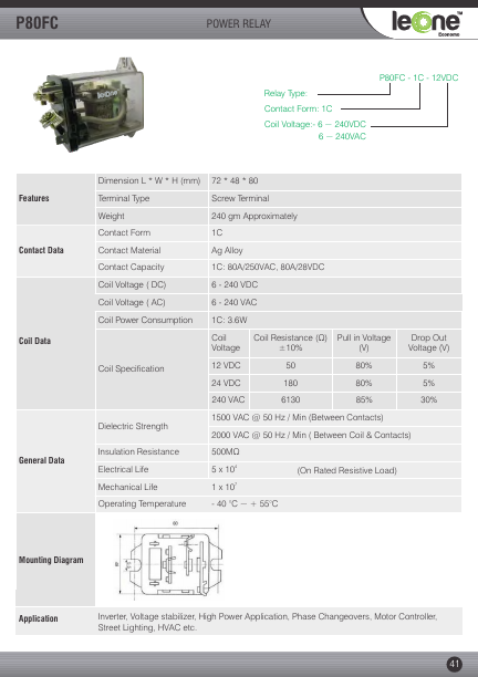 <?=P80FC-1C-24VDC?> डेटा पत्रक पीडीएफ