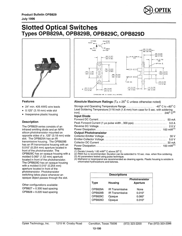 OPB829D ETC