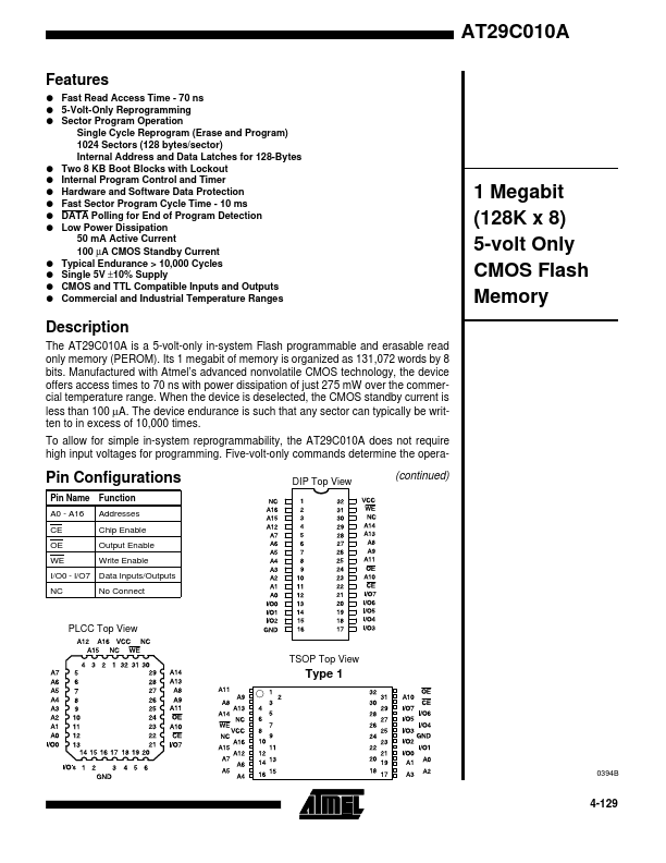 29C010A ATMEL