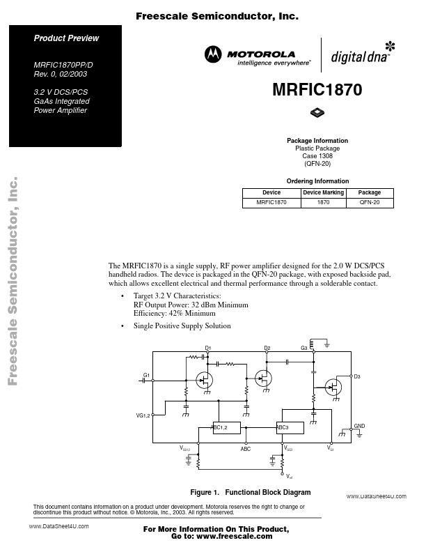 <?=MRFIC1870?> डेटा पत्रक पीडीएफ