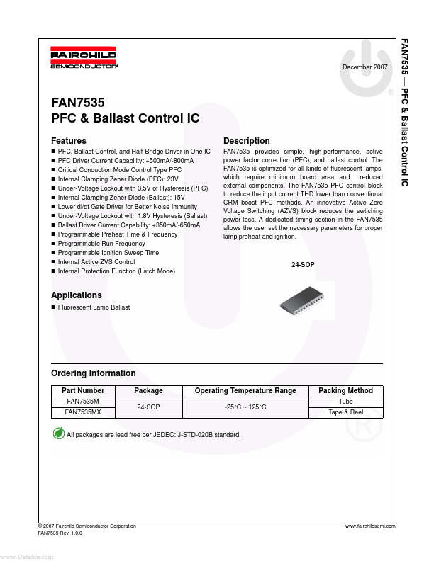 FAN7535 Fairchild Semiconductor