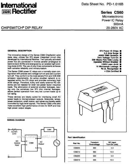 CS6005 International Rectifier