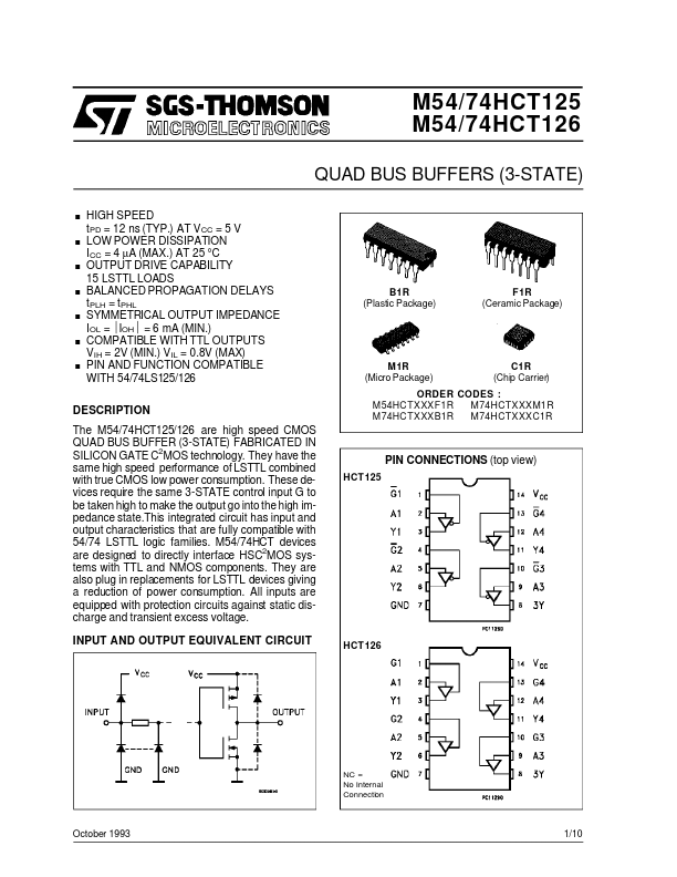 M74HCT126 ST Microelectronics