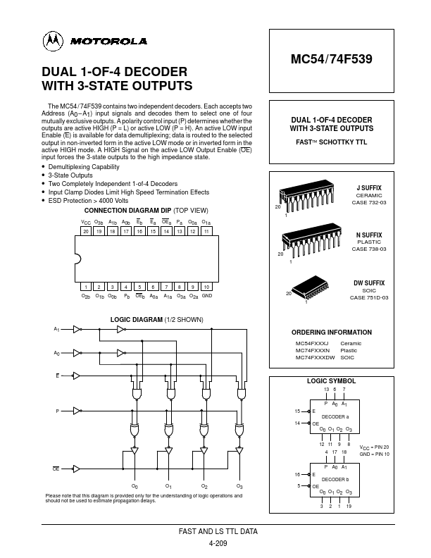 MC54F539 Motorola