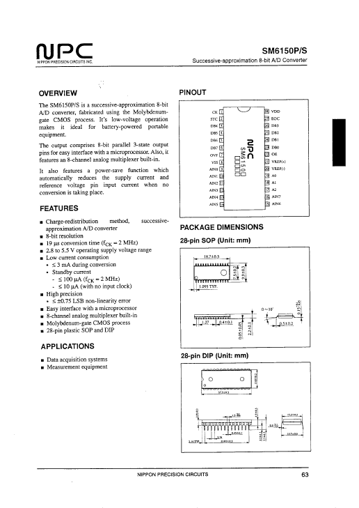 SM6150S Nippon Precision Circuits Inc