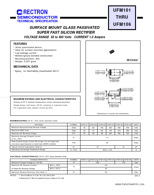 UFM106 Rectron Semiconductor